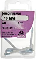 Schroefduim 40mm wit 5st - Deltafix