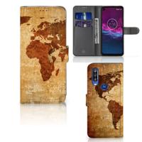 Motorola One Action | Flip Cover | Wereldkaart