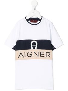 Aigner Kids t-shirt à logo imprimé - Blanc