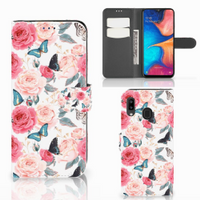 Samsung Galaxy A30 Hoesje Butterfly Roses