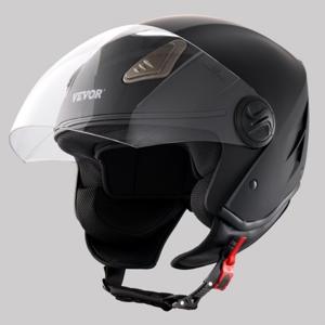 VEVOR 3/4-Face Motorcrosshelm Motorhelm 59-60cm Zwart Maat L