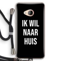 Ik wil naar huis - Zwart: HTC U Play Transparant Hoesje met koord