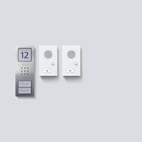 Siedle SET CAB 850-2 E/W Infoveld voor Deurintercom Kabelgebonden Zilver, Wit