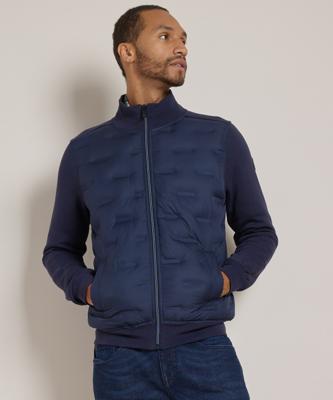 sweat vest met nylon design sweat vest met nylon design