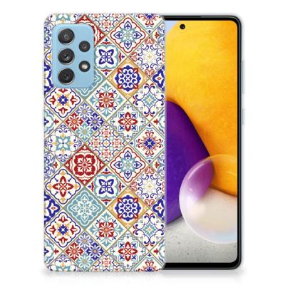 Samsung Galaxy A72 | TPU | Siliconen hoesje | Tiles Color Samsung Galaxy A72 | TPU | Siliconen hoesje | Tiles Color