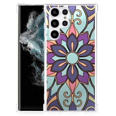 Samsung Galaxy S22 Ultra Case Purple Flower Samsung Galaxy S22 Ultra Case Purple Flower