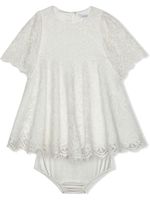 Dolce & Gabbana Kids robe à manches courtes - Blanc