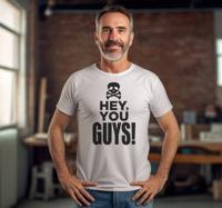 T-shirt met tekst 'Hey you guys'