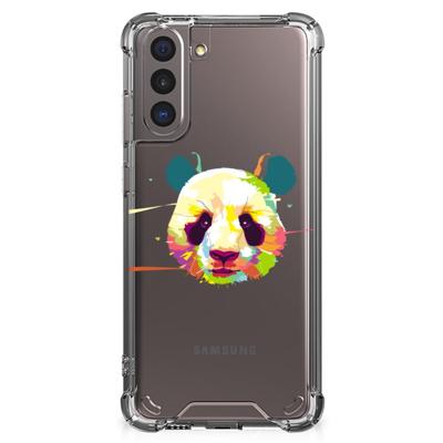 Samsung Galaxy S21 Stevig | Bumper Hoesje | Panda Color Samsung Galaxy S21 Stevig | Bumper Hoesje | Panda Color