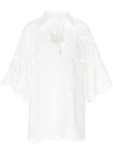 ZIMMERMANN blouse à fleurs brodées - Blanc