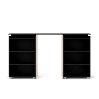 Leen Bakker - Bedombouw Naia - Mat - 140 Cm - Spaanplaat - Zwart - 26.3x144.9x79.8 Cm