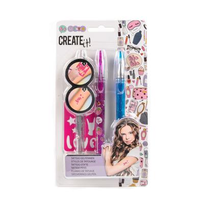 Create It! beauty tattoo geurpennen, 3st + sjabloon