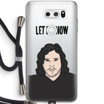 Let It Snow: LG V30 Transparant Hoesje met koord