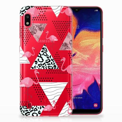Samsung Galaxy A10 | TPU Hoesje | Flamingo Triangle