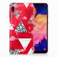 Samsung Galaxy A10 | TPU Hoesje | Flamingo Triangle