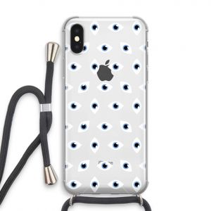 Eyes pattern: iPhone XS Transparant Hoesje met koord