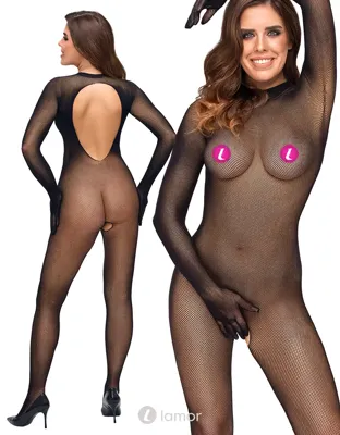 * COTTELLI Bodystocking Net Catsuit Zwart, CC2551853