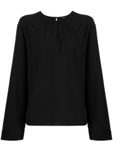 JOSEPH blouse en soie à col froncé - Noir