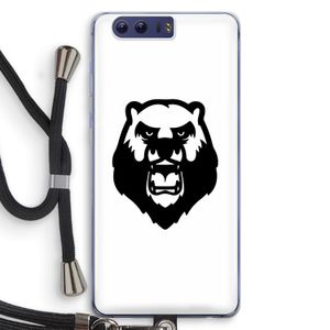 Angry Bear (white): Honor 9 Transparant Hoesje met koord