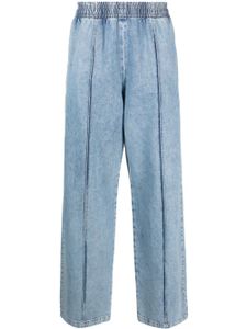 Acne Studios jean droit à détails de coutures - Bleu