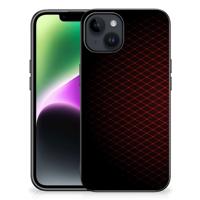 iPhone 15 Back Case Geruit Rood