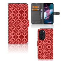 Motorola Edge 30 Pro Telefoon Hoesje Batik Rood