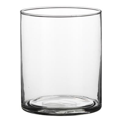 Mica Decorations Vaas - cilinder - helder glas - D12 x H15 cm - Bloemenvaas