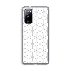 Zwart-witte kubussen: Samsung Galaxy S20 FE / S20 FE 5G Transparant Hoesje