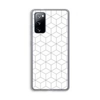 Zwart-witte kubussen: Samsung Galaxy S20 FE / S20 FE 5G Transparant Hoesje