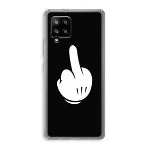 Middle finger black: Samsung Galaxy A42 5G Transparant Hoesje