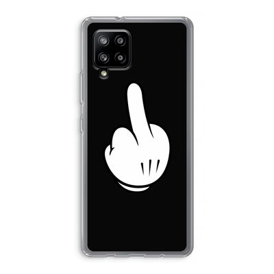 Middle finger black: Samsung Galaxy A42 5G Transparant Hoesje