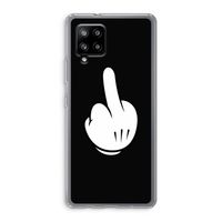 Middle finger black: Samsung Galaxy A42 5G Transparant Hoesje