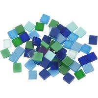 Creativ Company Mini mozaiek, afm 5x5 mm, dikte 2 mm, blauw/groen harmonie, 25 gr/ 1 doos