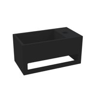 Fontein Best Design Mona-Black 33x18x16 cm incl. Handdoekhouder Rechts Solid Surface Mat Zwart - thumbnail