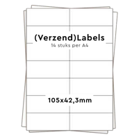 Huismerk 14 stickers per A4 (105x42,3mm)