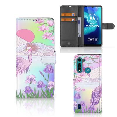 Motorola G8 Power Lite | Telefoonhoesje | Met pasjeshouder | Bird