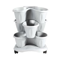 Bama Trifoglio Plantenbak met Wieltjes 40x51 cm Wit