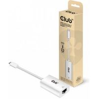 CLUB3D CAC-1519 tussenstuk voor kabels USB-C RJ-45 Wit - thumbnail