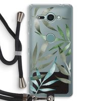 Tropical watercolor leaves: Sony Xperia XZ2 Compact Transparant Hoesje met koord