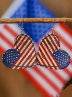 Independence Day Flag Earrings - thumbnail