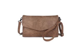 Wimona Envelop Schoudertasje / Clutch Alessandra Taupe