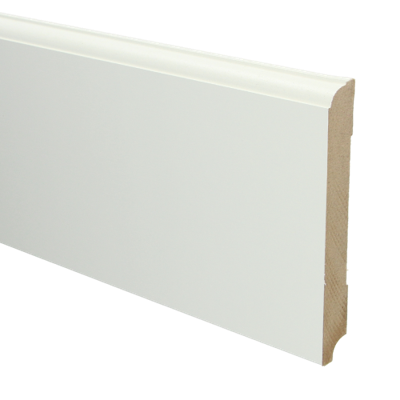 MDF Eigentijdse plint 150x18 voorgelakt RAL9010 - lengte 240cm
