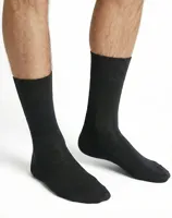 FALKE 3-paar heren wollen sokken - Airport - Hoge wollen kousen - Anti slip sokken - Vliegtuig sokken- Reis kousen