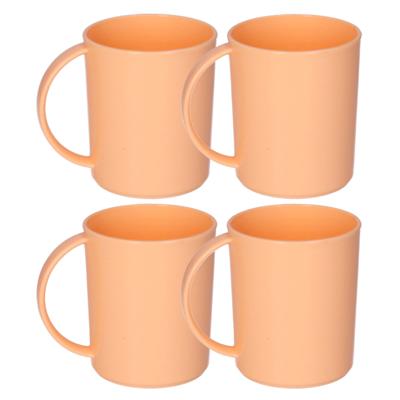 Plasticforte onbreekbare Drinkbekers - 8x - kunststof - 350 ml - oranje - kinderen - camping Plasticforte onbreekbare Drinkbekers - 8x - kunststof - 350 ml - oranje - kinderen - camping