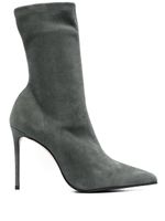 Le Silla bottines Eva 100 mm en daim - Gris - thumbnail