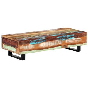 vidaXL Salontafel 120x50x30 cm massief gerecycled hout en staal