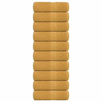 VidaXL Washandjes 10 stuks frogn goud 30x30 cm 100% katoen