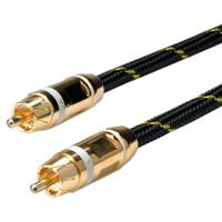 ROLINE 11.09.4252 video kabel adapter 5 m RCA Zwart, Goud, Wit - thumbnail