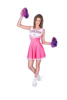 Cheerleader Kostuum Dames Roze - thumbnail