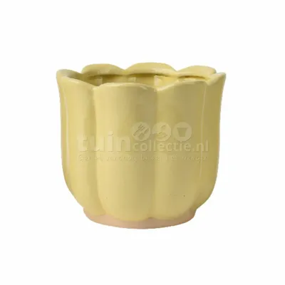 Bloempot Flower Keramiek Ø15cm Geel